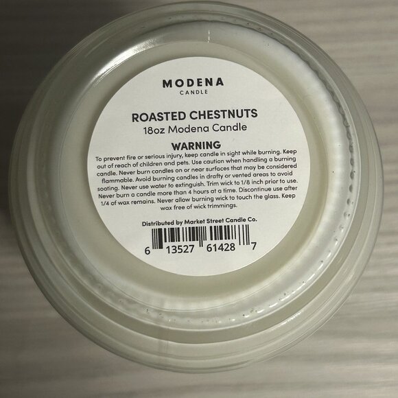 NEW Modena Candle Roasted Chestnuts Limited Edition Soy Candle 18oz Holidays - Picture 4 of 4